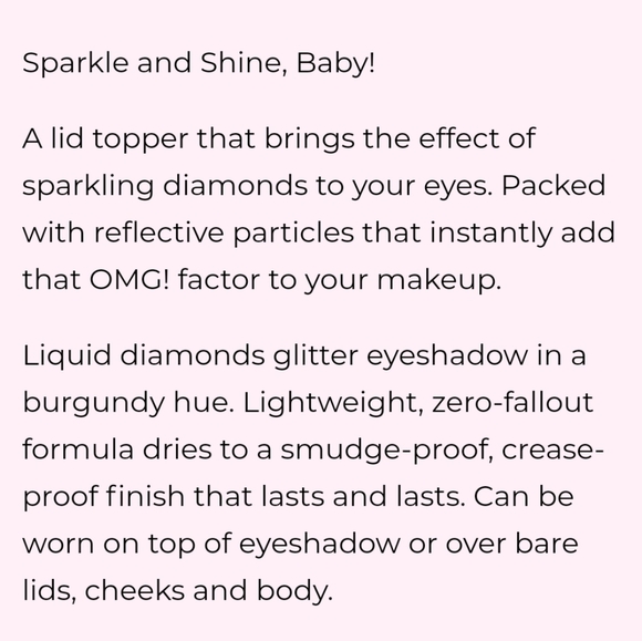 BNIB*LIME CRIME*DIAMOND DEW*LIQUID EYESHADOW - Picture 6 of 7